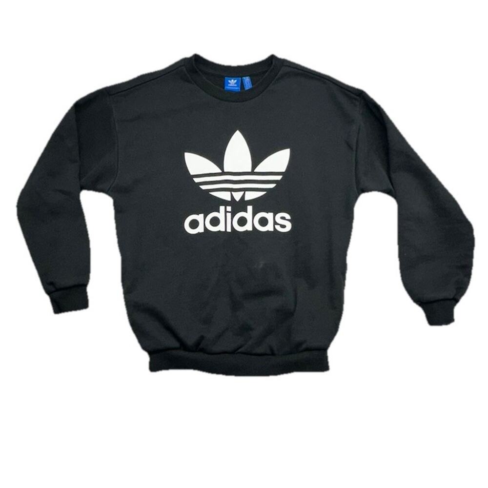 Adidas Crewneck Sweatshirt Mens XS Long Sleeve Pullover Pockets Trefoil Adult